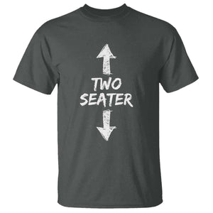 Funny Two Seater T Shirt Dirty Adult Humor Offensive Gag TS11 Dark Heather Print Your Wear