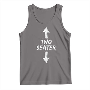 Funny Two Seater Tank Top Dirty Adult Humor Offensive Gag TS11 Deep Heather Print Your Wear
