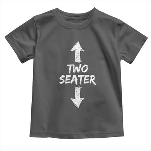 Funny Two Seater Toddler T Shirt Dirty Adult Humor Offensive Gag TS11 Dark Heather Print Your Wear
