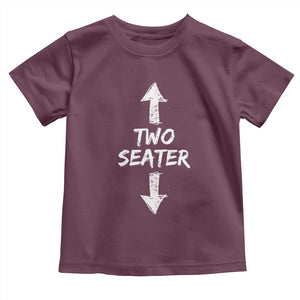 Funny Two Seater Toddler T Shirt Dirty Adult Humor Offensive Gag TS11 Maroon Print Your Wear