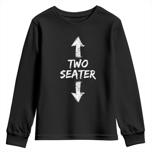 Funny Two Seater Youth Sweatshirt Dirty Adult Humor Offensive Gag TS11 Black Print Your Wear
