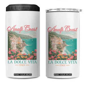 Amalfi Coast Italy Travel Trip 4 in 1 Can Cooler Tumbler La Dolce Vita Mediterranean Sea TS11 One Size: 16 oz White Print Your Wear
