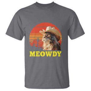 Funny Meowdy T Shirt Country Music Western Cowboy Cat TS11 Charcoal Print Your Wear