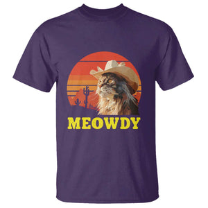 Funny Meowdy T Shirt Country Music Western Cowboy Cat TS11 Purple Print Your Wear