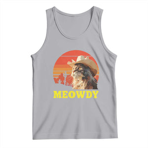 Funny Meowdy Tank Top Country Music Western Cowboy Cat TS11 Athletic Heather Print Your Wear