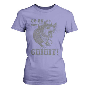 Funny Cowboy Opossum T Shirt For Women Go On Now Git Western Country Opossum TS11 Violet Print Your Wear