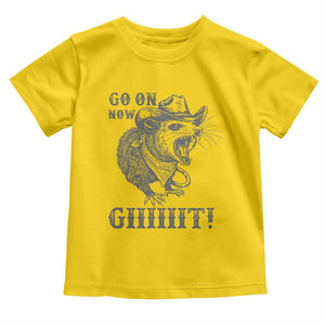 Funny Cowboy Opossum Toddler T Shirt Go On Now Git Western Country Opossum TS11 Daisy Print Your Wear
