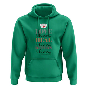 School Nurse Hoodie Love Heal Return Them Nursing Cap TS11 Irish Green Print Your Wear