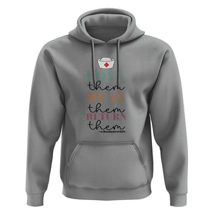 School Nurse Hoodie Love Heal Return Them Nursing Cap TS11 Sport Gray Print Your Wear