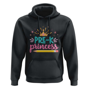 Back To School Hoodie Pre-K Princess Lovely Yellow Crown Pencil Cute Star TS11 Black Print Your Wear