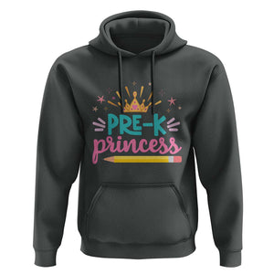 Back To School Hoodie Pre-K Princess Lovely Yellow Crown Pencil Cute Star TS11 Dark Heather Print Your Wear