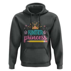 Back To School Hoodie Kinder Princess Lovely Yellow Crown Pencil Cute Star TS11 Dark Heather Print Your Wear