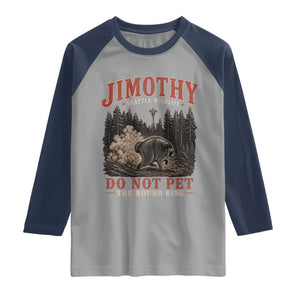 Jimothy Raccoon Seattle Wildlife Raglan Shirt Do Not Pet The Round King Funny Viral Trash Panda