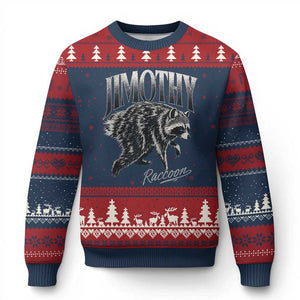 Jimothy Raccoon Ugly Christmas Sweater Funny Seattle Trash Panda Wildlife