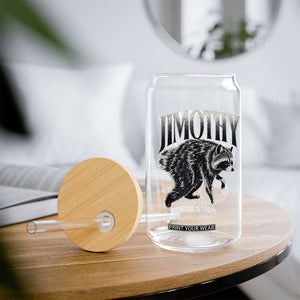 Jimothy Raccoon Glass Can Funny Seattle Trash Panda Wildlife