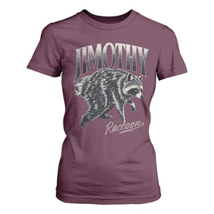 Jimothy Raccoon T Shirt For Women Funny Seattle Trash Panda Wildlife TS11 Maroon Print Your Wear