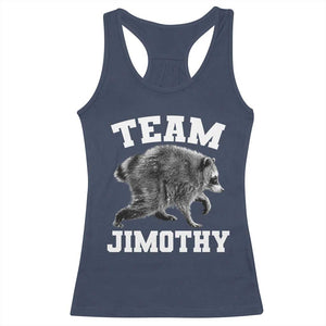 Team Jimothy Raccoon Racerback Tank Top Funny Seattle Trash Panda Lover