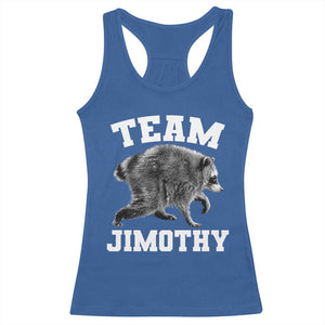 Team Jimothy Raccoon Racerback Tank Top Funny Seattle Trash Panda Lover