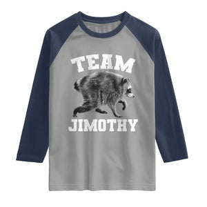 Team Jimothy Raccoon Raglan Shirt Funny Seattle Trash Panda Lover