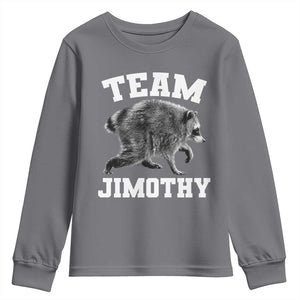 Team Jimothy Raccoon Youth Sweatshirt Funny Seattle Trash Panda Lover