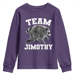 Team Jimothy Raccoon Youth Sweatshirt Funny Seattle Trash Panda Lover