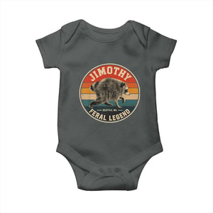 Jimothy Raccoon Seattle Feral Legend Baby Onesie Funny Trash Panda Meme Retro