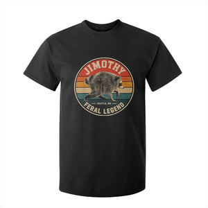 Jimothy Raccoon Seattle Feral Legend T Shirt For Kid Funny Trash Panda Meme Retro