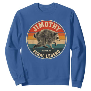 Jimothy Raccoon Seattle Feral Legend Sweatshirt Funny Trash Panda Meme Retro