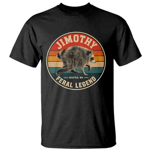 Jimothy Raccoon Seattle Feral Legend T Shirt Funny Trash Panda Meme Retro
