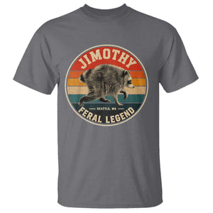 Jimothy Raccoon Seattle Feral Legend T Shirt Funny Trash Panda Meme Retro