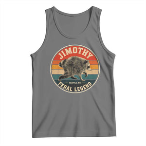 Jimothy Raccoon Seattle Feral Legend Tank Top Funny Trash Panda Meme Retro
