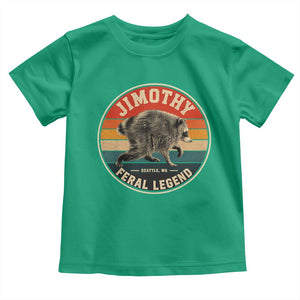 Jimothy Raccoon Seattle Feral Legend Toddler T Shirt Funny Trash Panda Meme Retro