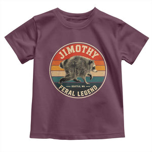 Jimothy Raccoon Seattle Feral Legend Toddler T Shirt Funny Trash Panda Meme Retro