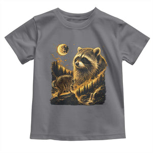 Jimothy Raccoon Howling at The Moon Parody 90s Retro Toddler T Shirt