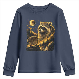 Jimothy Raccoon Howling at The Moon Parody 90s Retro Youth Sweatshirt