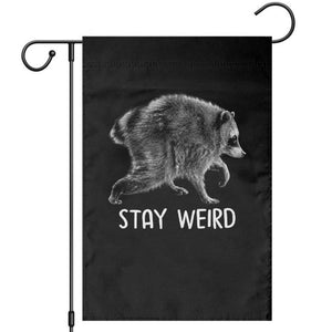 Jimothy the Raccoon Funny Stay Weird Garden Flag Seattle Short Spine Trash Panda