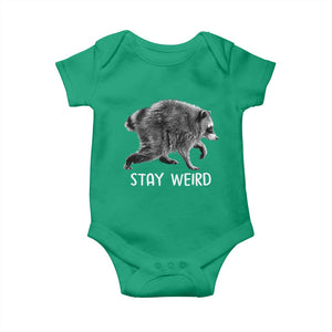 Jimothy the Raccoon Funny Stay Weird Baby Onesie Seattle Short Spine Trash Panda