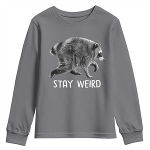 Jimothy the Raccoon Funny Stay Weird Youth Sweatshirt Seattle Short Spine Trash Panda