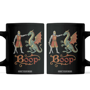 Boop Medieval Knight Dragon Coffee Mug Funny Ren Faire Dark Fantasy