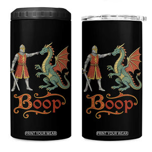 Boop Medieval Knight Dragon 4 in 1 Can Cooler Tumbler Funny Ren Faire Dark Fantasy