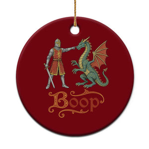Boop Medieval Knight Dragon Ceramic Ornament Funny Ren Faire Dark Fantasy