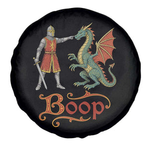Boop Medieval Knight Dragon Spare Tire Cover Funny Ren Faire Dark Fantasy