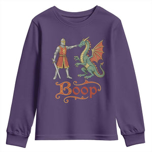 Boop Medieval Knight Dragon Youth Sweatshirt Funny Ren Faire Dark Fantasy