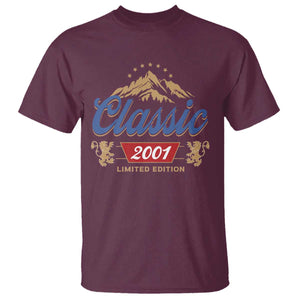 25th Birthday Beer Classic 2001 Limited Edition T Shirt Funny Gifts for 25 Year Olds