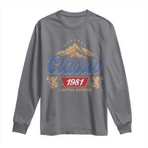 45th Birthday Beer Classic 1981 Limited Edition Long Sleeve Shirt Funny Gifts for 45 Year Olds