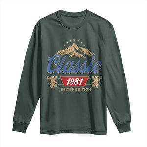 45th Birthday Beer Classic 1981 Limited Edition Long Sleeve Shirt Funny Gifts for 45 Year Olds