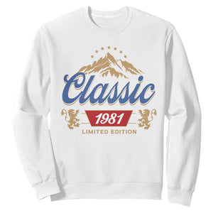 45th Birthday Beer Classic 1981 Limited Edition Sweatshirt Funny Gifts for 45 Year Olds