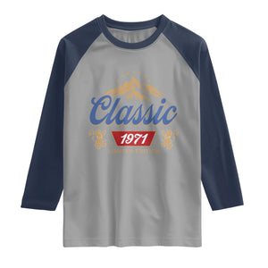 55th Birthday Beer Classic 1971 Limited Edition Raglan Shirt Funny Gifts for 55 Year Olds