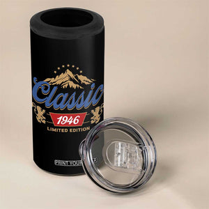 80th Birthday Beer Classic 1946 Limited Edition 4 in 1 Can Cooler Tumbler Funny Gifts for 80 Year Olds