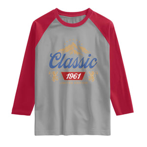 65th Birthday Beer Classic 1961 Limited Edition Raglan Shirt Funny Gifts for 65 Year Olds